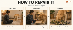 how to apologize to your dog repair trust hand feeding snuffle mat three steps